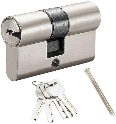 Idota Cilindro Serratura, Cilindro Europeo con 5 Chiavi, Cilindro Serratura Chiudibile da Entrambi i Lati, Cilindro Serratura per Tutti i Tipi di Porte