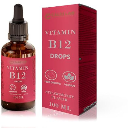 CALIU GUMMY | Gouttes de Vitamine B12 Liquide | 100 ml | 500 µg Méthylcobalamine + Adénosylcobalamine par Goutte | Haute Absorption Sublinguale | Formule Vegan Sans Alcool | Fatigue & Énergie