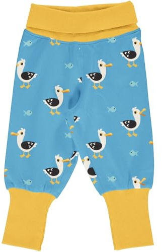 Maxomorra Biobaumwoll-Hose mit Kummerbund blau mit Möwen 86-92