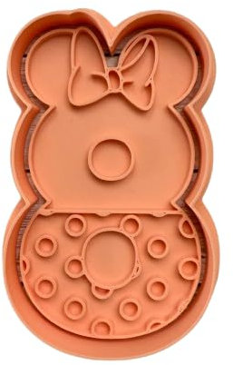 Tagliabiscotti.it - Cookies Cutter Tagliabiscotti - Un numero a scelta da 0 a 9 - Numero con Fiocco e Pois - Altezza 9cm - Colore Casuale (8)