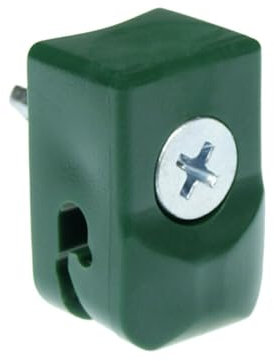 Vershy 50 Stück Spanndrahthalter Drahthalter mit Schraube, Grün für Maschendrahtzaun