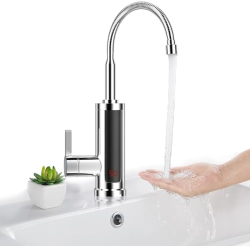 Wasserhahn mit Durchlauferhitzer, 230V 3000W Elektrischer Durchlauferhitzer