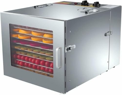 XSDAJSD Deshidratador de Alimentos, deshidratador de Frutas de Acero Inoxidable de 10 Horas
