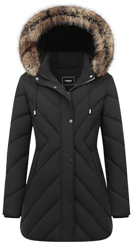 TYBBNY Women's Winter Coat Long Puffer Jacket - Waterproof Warm Thickened Snow Coat for Women, Winter Jackets for Women with Hood