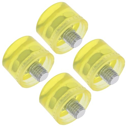 SEWACC 4 Pcs Rubber Hammer Heads Replacement Tips Shockproof Mallet Striking Head 25mm for Flooring Tile Crafts and DIY Work