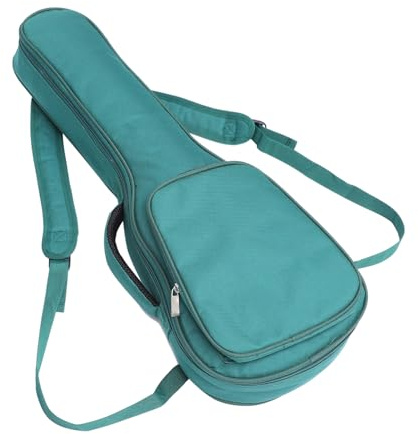 GETAJGHSD Green Ukulele Gig Bag with Waterproof Oxford Cloth and Adjustable Shoulder Strap, Padded Four Strings Ukulele Portable Carrying Case for Travel and Concert Use