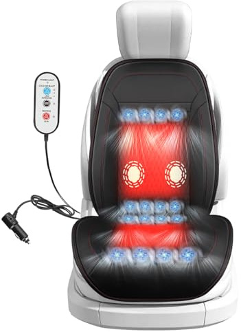 VLFLG 12V 3 in 1 Massage Cushion with Winter, Cooling Seat Covers, Chair Massager for Full Body Car Seat Covers, Gifts for Dad Mom ((Winter&Cool,Massage-2))