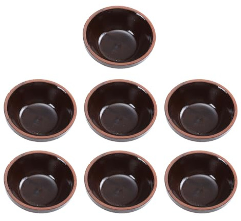 Angoily Tazones De Cerámica Para Comida Al Vapor Estilo Vintage 7 Piezas 1 Liang Cuencos De Barro Resistentes Para Hogar Cocina Picnic y Barbacoa