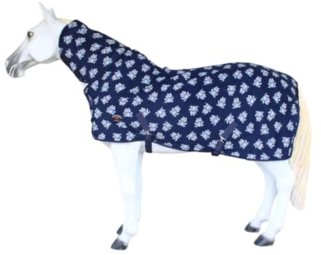 Challenger Horse Polar Fleece Cooler with Combo Neck Moisture-Wicking Exercise Blanket, Breathable Lightweight Cooling Sheet, Frog Print 43EE15N