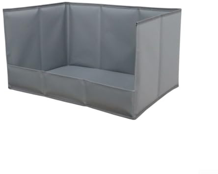 Bac à litière d'intérieur pliable pour chiot - Étanche - Haut - Portable - Anti-urinoir - Pour chiens de petite et moyenne taille - Gris - Taille L