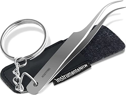 Premium Zeckenpinzette Zeckenzange Schlüßelanhänger zum Zecken Entfernen mit Aufbewahrungsetui