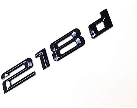 MCK Auto 218d Negro Brillante Parte Trasera Logo Back Badge Emblema Tuning para F22 F45 F46 HB4L4
