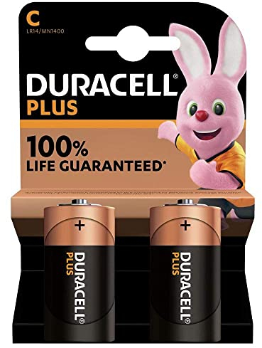 Duracell 5150716 | Plus Power Alkaline Batteries,White | C 2pk