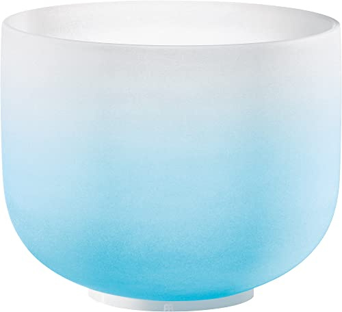 Sonic Energy 10 Crystal Singing Bowl, Halschakra (CSBC10G) | Ton G4, 440 Hz, 25x25x19,5 cm, inkl. Silikonring, Quarz (color-frosted)