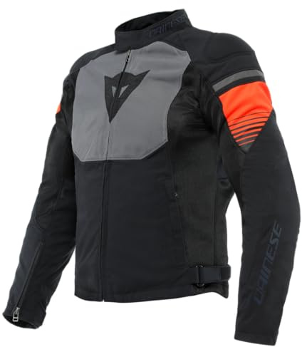 Dainese Air Fast - Chaqueta textil para moto (negro/gris/rojo, 48)