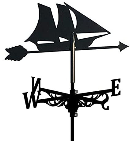 Wetterfahne Kämpfer Wetterfahne Gusseisen Wikinger Schlachtschiff Metalldekorationen Wetterfahne Garten für den Dachhof im Freien Windrichtungsanzeiger mit Dachhalterung (Farbe: Form 5) (Form 5)