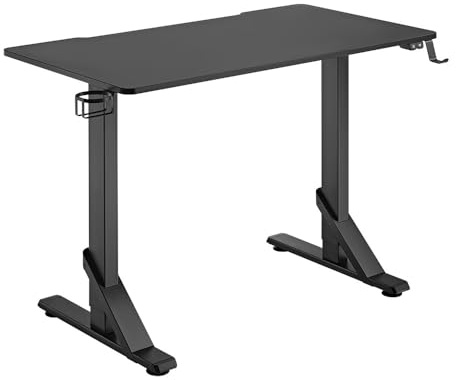 OPLITE Balistic MK 1 Schreibtisch mit Beleuchtung RGB Gaming Maße 112 x 60 cm, Schwarz, 112 x 60