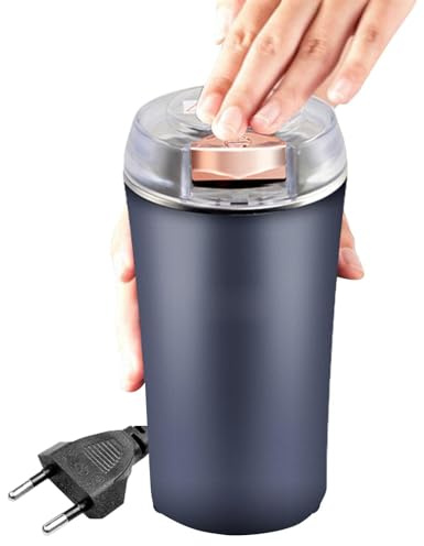 Molinillo De Café Compacto - Pequeño Molino De Granos De Café Portátil, Molinillo De Café De Acero Inoxidable | Molinillo De Café Eléctrico Para, Potente Molinillo De Especias, Máquina