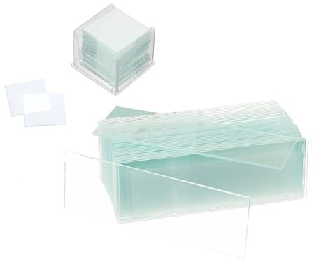 100 Stück Deckgläser+50 Stück Mikroskop-Objektträger, Mikroskop-Deckgläser, Objektträger, Die Größe von 100 Stück Beträgt 18x18 mm und die Größe von 50 Stück Beträgt 25,4x76,2 mm, für Labor Biologie