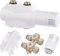 GIMBELEN Kit multibloc pour robinet de raccordement de radiateur avec thermostat, bloc de robinet, valve d'angle et de passage, robinet de radiateur pour radiateur de salle de bain, accessoire de