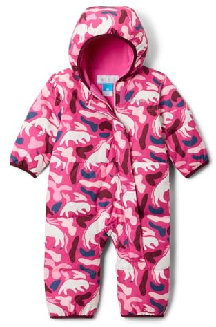 Columbia Youth Snuggly Bunny II Bunting, Pink Ice Uniflauge/Satin Pink, 12/18