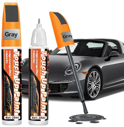prowithlin Stylo Retouche Peinture Carrosserie, 40 ml, Paquet de 2, Retouche Peinture Voiture, Solution Rapide pour, Peinture Voiture Carrosserie & Jante Alu (gris, 2 pack)