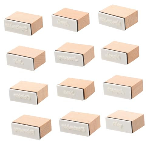 NUOBESTY Holzstempel Für Scrapbooking Diy-bastelstempel Mit Jahreszeiten Motiven Handgemachte Holz Siegel Für Notizbücher Und Grußkarten