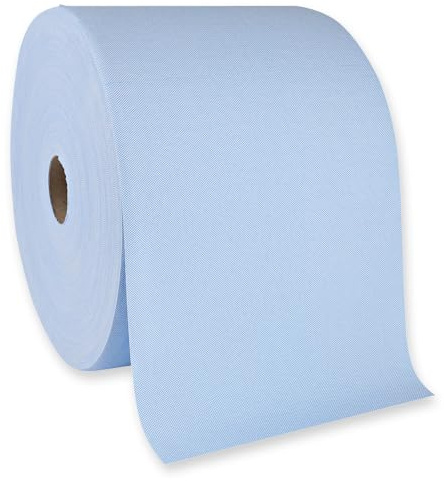 1 Stück Hygoclean Reinigungstücher | Zellulose, Rolle, blau, B: 34cm, L: 29,5cm, 78gr-m², Kerndurchmesser: 7cm, Laufmeter: 240m, Abrisse: 800, Reinigungstücher, Putztücher, Lappen