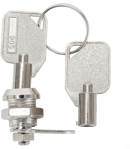 Serratura per cassetti e cassette postali con sistema a chiave, profondità di installazione 12 mm (1 pezzo)