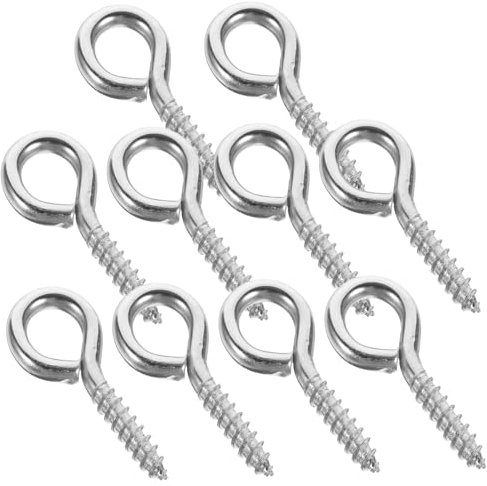 CIYODO 10pezzi Ganci Vite Robusta Occhiello Ganci Vite Avvitabili in Metallo Serraggio Per Artigianato Fai Da Te Perni Occhiello Per Fissaggio