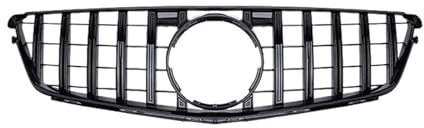 Sport Kühlergrill Für C W204 C43 C180 C200 C250 C300 Für GT 2007-2011 2012 2013 2014 Auto Perfect Match Frontstoßstangengrill Haubengrill Kühlergrill(Black)