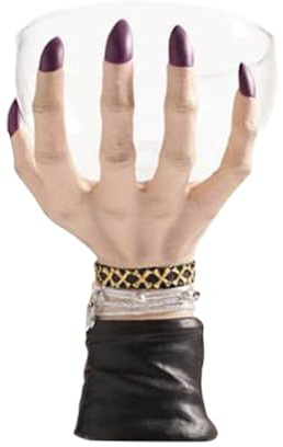 PhnkjGh Bol d'Halloween, Support de Bol à Snacks avec Main de Sorcière et Soucoupe, Panier de Rangement Décoration de Fête pour Anniversaire Maison Hantée Pique-nique Extérieur Dîner à Thème