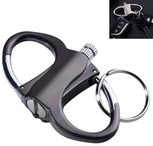 Keychain Lig-hter,Permanent Match Infinity Lig-hter with Keychain,Black Waterproof Keyring Hidden Starter,Fire Starter,Metal Ma/tch Ligh-ter,Keyc/hain Multi Tool,Keyc/hain Ligh-ter Ma/tch Strike