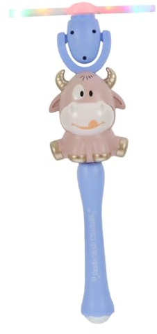 FIXOSHEE Moulin à Vent Lumineux Rotatif pour Garçon Et Filles, Bâton Sonore Décoratif Multicolore, Accessoire Fête D’Anniversaire, Jouet Extérieur sans Pile