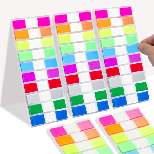 KQDRAVINE 1 000 ark klibbig notes transparent post it transparent sida märkpenna självhäftande remsor liten återskrivbara genomskinliga indexflikar för skrivmaterial estetiska studier kontor 10 färger