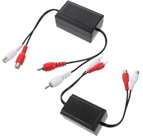 Toddmomy 2pezzi Filtro Antirumore per Auto Isolatore di Segnale per Impianto Audio Dispositivo di Rimozione del Rumore per Autoradio Filtro di Rumore per Amplificatore Isolatore di Loop