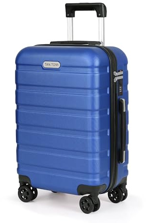 TANTOMI Handgepäck Koffer, 20 Zoll Hartschalenkoffer, Trolley, Leichter ABS-Rollkoffer, Reisekoffer mit 4 Rollen, 3-Stelliges Zahlenschloss (Himmelblau, 41L)