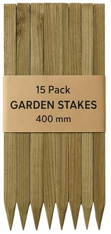 15 Pack 16 (400mm) TREATED SITE PEGS WOODEN STAKES POSTS PEGS