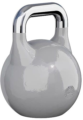 GORILLA SPORTS® Kettlebell Competition - Gewicht 8 kg bis 40 kg, Bodenschonende, aus Massivstahlguss, in 9 Farben - Wettkampf Kugelhantel, Schwunghantel, Kugelgewichte, für Fitness, Krafttraining, Gym
