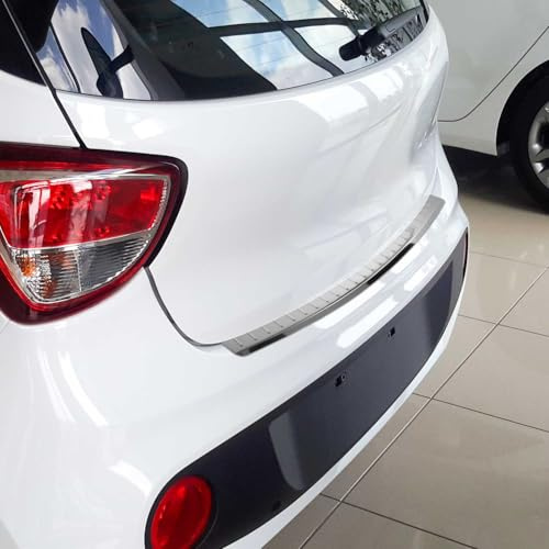 OMAC Ladekantenschutz Stoßstangenschutz für Hyundai i10 II Schrägheck 2017-2019 Facelift – Edelstahl Chrom