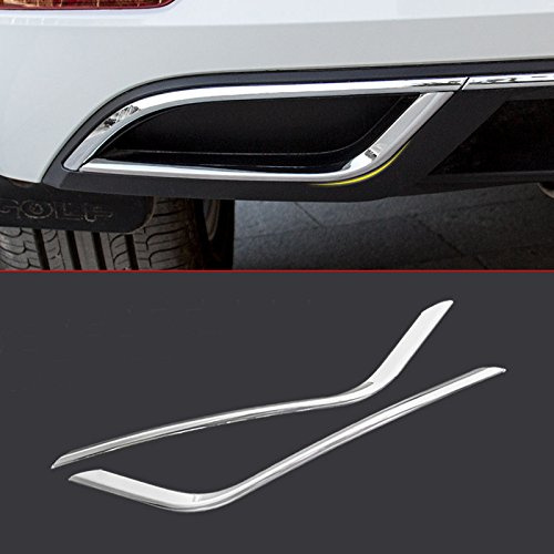 Chrom Rückseite Stoßfänger Zierleiste 2 Stück Edelstahl für Golf VII 7 2018 2019 5-Türer Schrägheck (Nicht für Golf Variant)