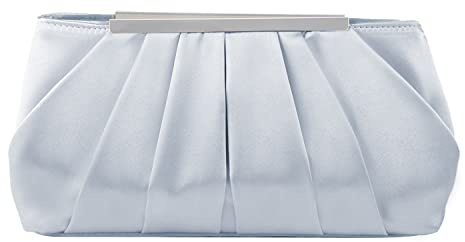 Jywmsc Aftonväskor dam satin elegant veckad aftonväska silver bröllopsväskor för kvinnor, Silverton, S, Elegant