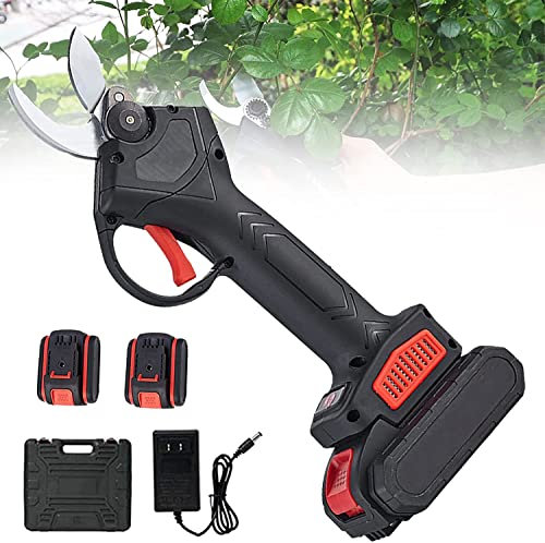 JIADUOFU 48V Tijeras De Podar Electricas, Tijeras Podar Profesional, Tijeras De Podar Bateria Inalámbricas Son adecuadas para huertos, Huertos domésticos,2*Battery