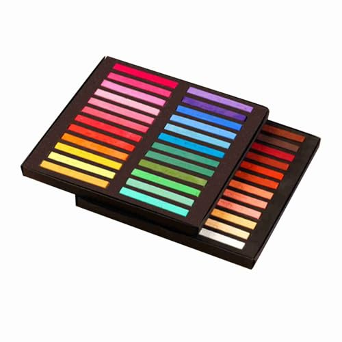 LUCHONG Pastels d'artiste,Pastel carré ensemble 12/24/36/48 couleurs doux pastel sec artiste craie pastel bâtons non toxiques pour l'école de bureau art dessin peinture fournitures