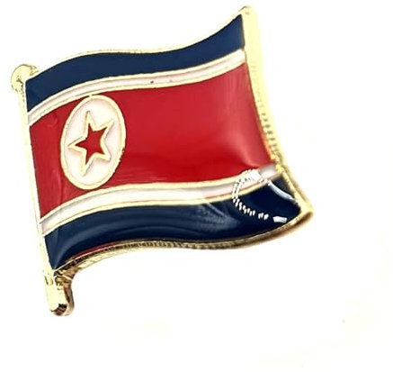Distintivo della bandiera del paese dello smalto del metallo della Corea del Nord, Metallo
