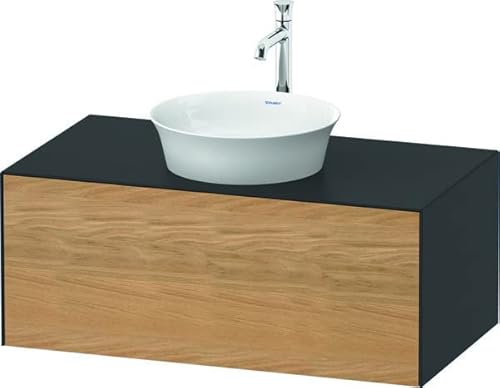 Duravit White Tulip, Waschtischunterbau wandhängend, Breite 1000 x Tiefe 550mm, mit 1x Auszug, mit Tip-on Technik, WT49760H558, Farbe: Natur