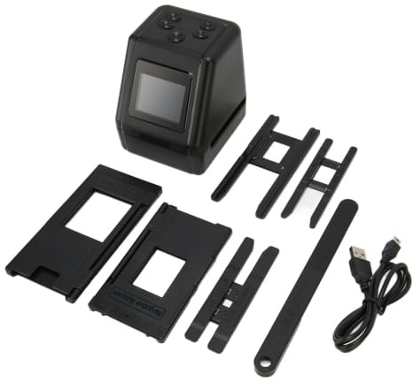 VBESTLIFE Mini-Digitalfilm-Diascanner, Wandelt 135 126 110 Filmdias in Negative um. Farbe Schwarz-Weiß-JPG-Fotos 12 MP, 2,0-Zoll-LCD-Bildschirm