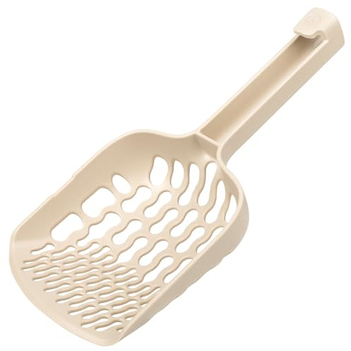 Lady N Cat Litter Scoop for Clumping Litter, Dual-Size 8-Shaped Holes for Fast Sifting, Works with Tofu, Clay, Corn & Wood, Durable ABS Plastic