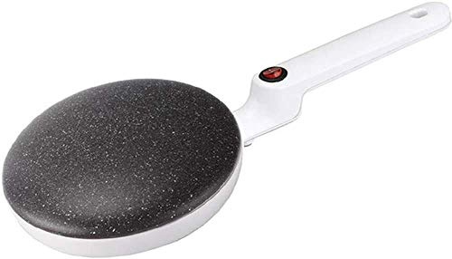 ZHZXBDGQ Máquina para crepes con mango antiadherente eléctrica redonda para crepes 800 W, plástico, blanco, 20 cm, blanco