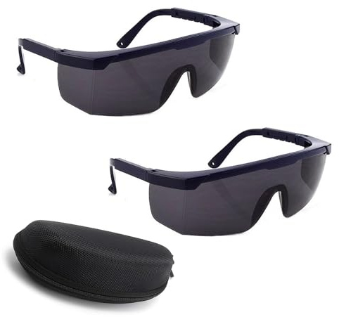 YEWCEP 2 Stück Ipl Schutzbrille 190nm-2000nm, Laser Schutzbrille mit Aufbewahrungsbox-Set, Ipl Brille, Uv Schutzbrilles für Augenschutz und Laser-Haarentfernung